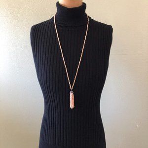 ole crystal beads tassel necklace